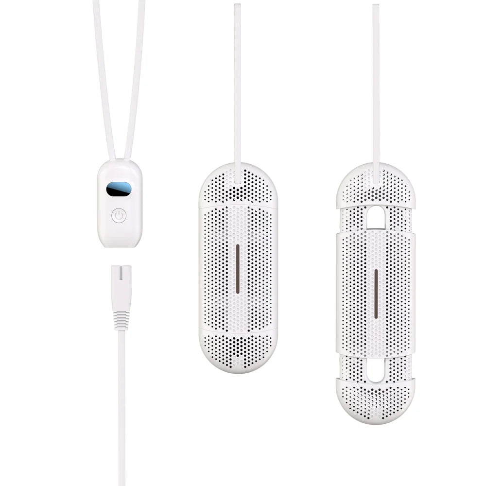 UV Sterilization Adjustable Shoe Dryer PTC Ceramic Heating Odor Removal with Timer, for Shoe Size 28-45 - White/US Plug - 1