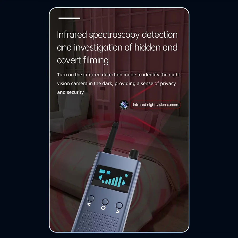 T19 Multi-Functional Wireless WiFi Camera Detector Home Mini Display Detector with IR Spectrum GPS Detection - 6