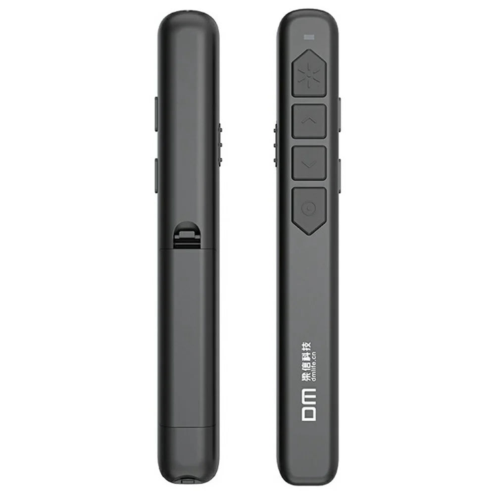 DM PT001S Wireless PPT Presentation Remote Control Pen Laser Pointer Hyperlink Function - Black - 2