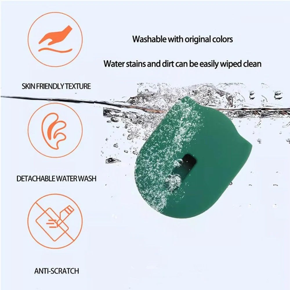 For Xiaomi Tag Silicone Protective Case Shockproof Tracker Cover with Hanging Buckle - Blackish Green - 4