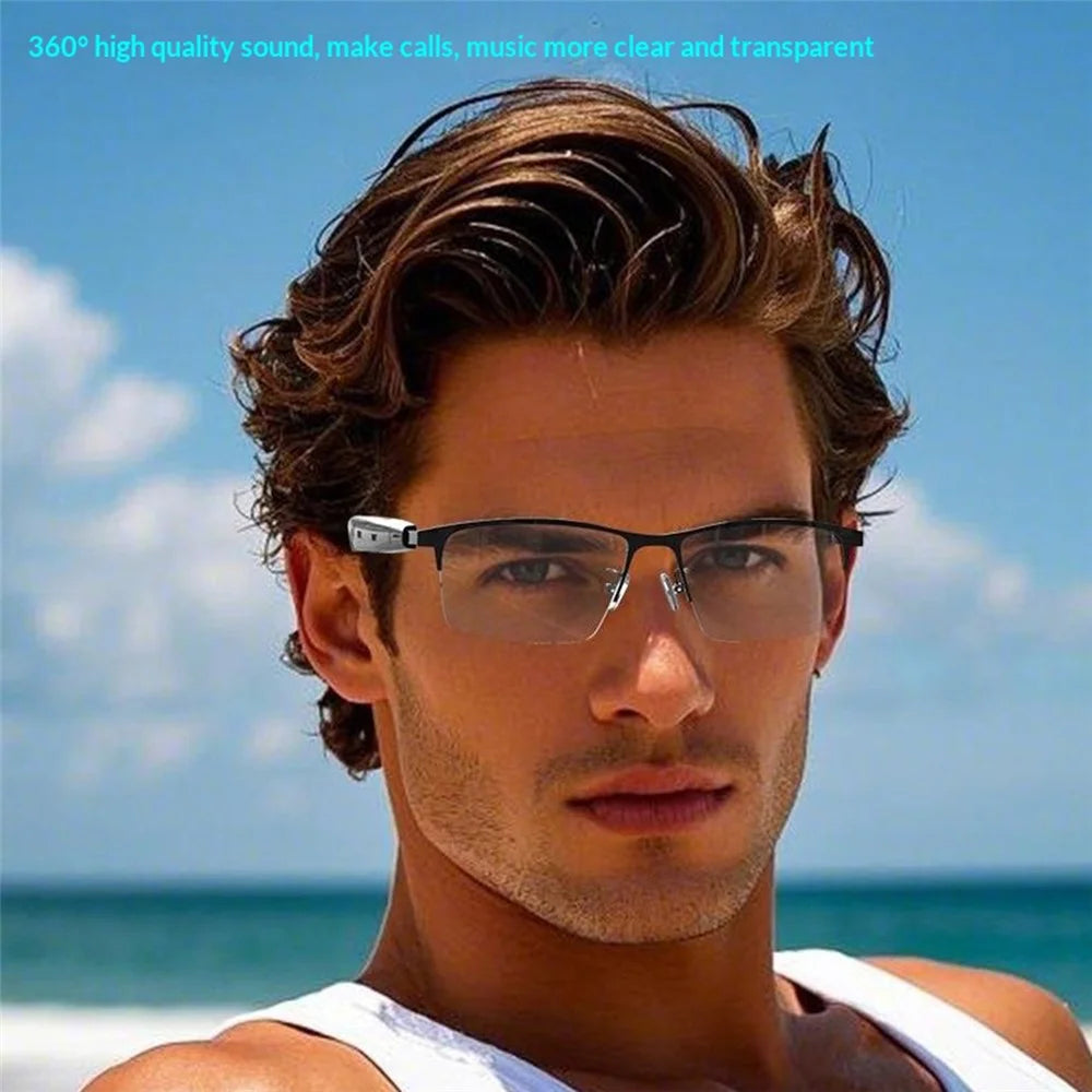 SG-17 Pro Smart Audio Glasses Bluetooth-compatible 5.4 Anti-Blue Light Air Conduction Glasses for Calls Music - Black - 4