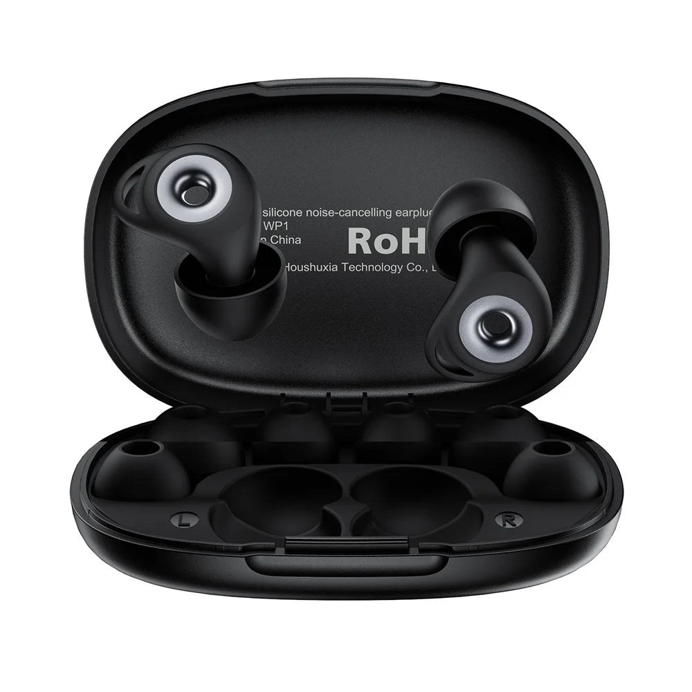 ACEFAST WP1 Silicone Noise Cancelling Earplugs 48dB Sleep Aid IPX8 Waterproof Ear Plugs for Sleep Travel - Black - 1
