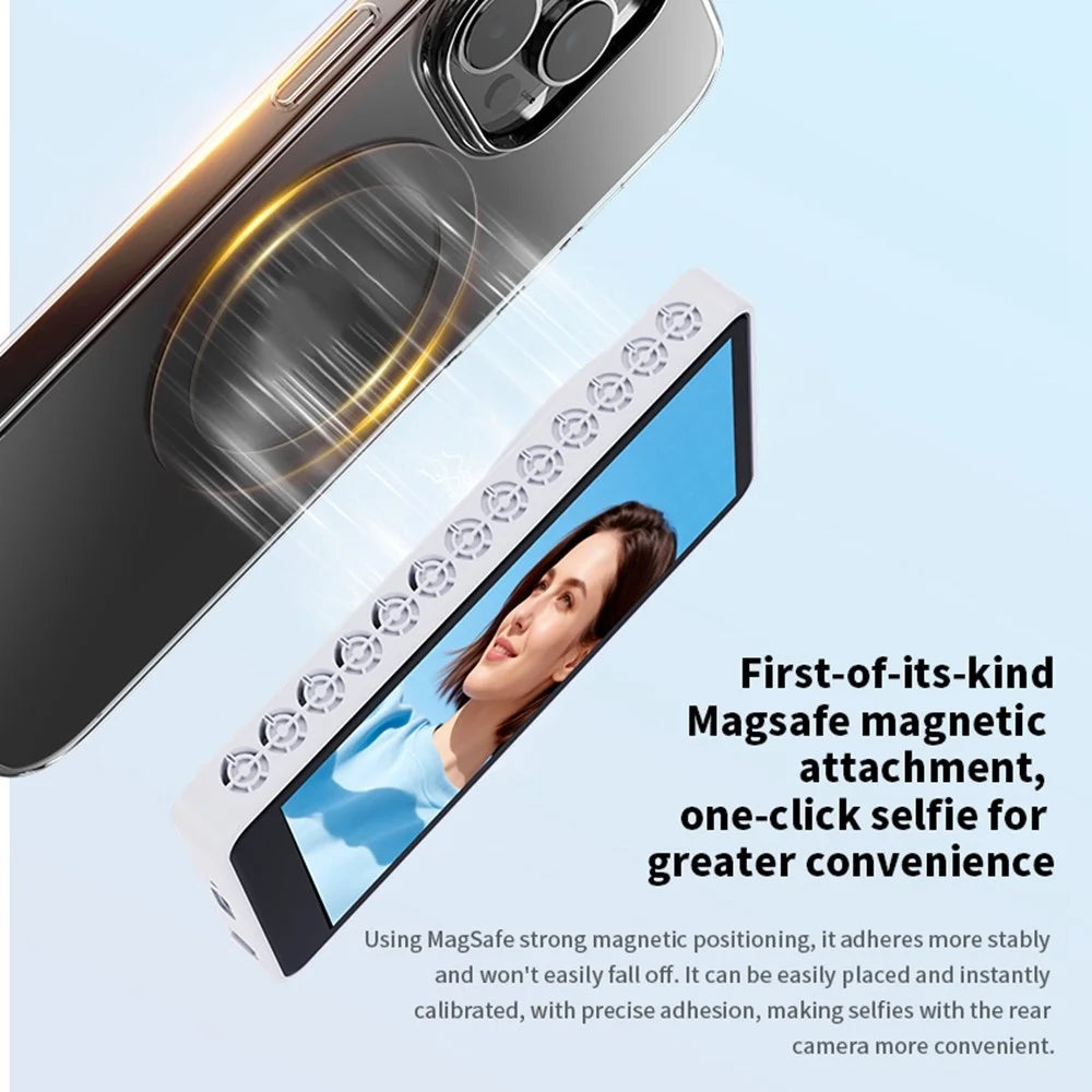 TP01 Magnetic Selfie Display Screen 4.02 Inch Touchscreen Mirror Selfie Mirroring Screen for Phone Photography - 6