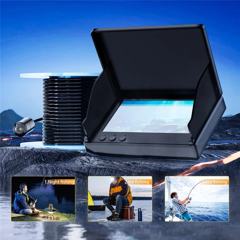 P300 Underwater Fish Finder 4.3 Inch HD Waterproof Fishing Camera with Night Vision  /  30m Cable - 6