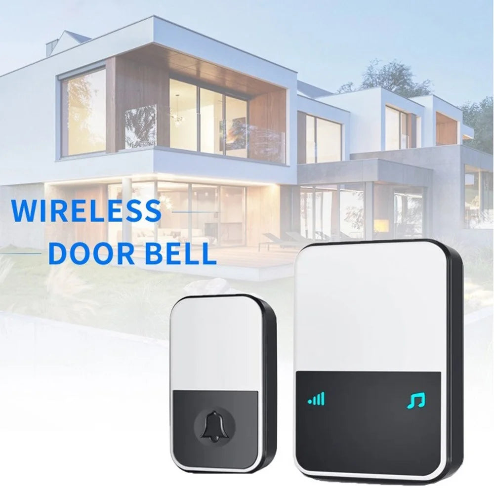 U500 IP44 Waterproof 45 Ringtones 4 Volume Levels 150-200m Range Wireless Doorbell Kit, 1 Transmitter + 1 Receiver - 2