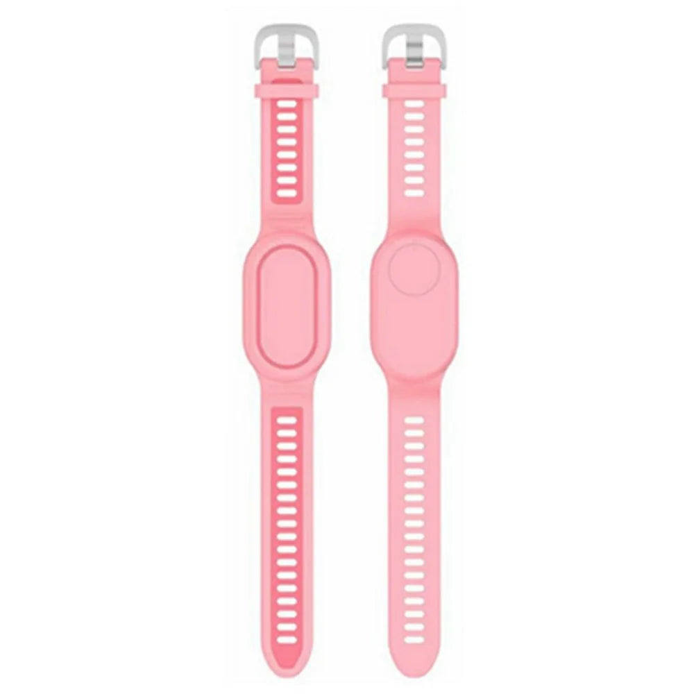 Wristband for Samsung Galaxy SmartTag2 Tracker Dual-Color Silicone Strap with Protective Cover - Pink - 1