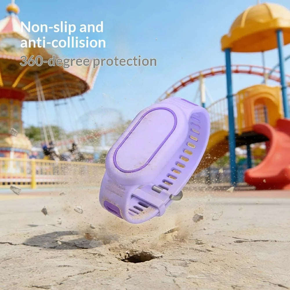 Wristband for Samsung Galaxy SmartTag2 Tracker Dual-Color Silicone Strap with Protective Cover - Pink - 2