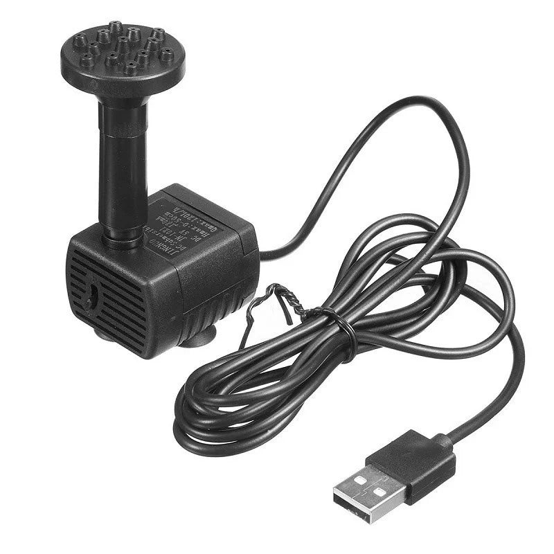 3W 5V Solar Water Pump Fountain 120L/h Outdoor Garden Pool DC Fountain with 9 Spray Nozzles - 4