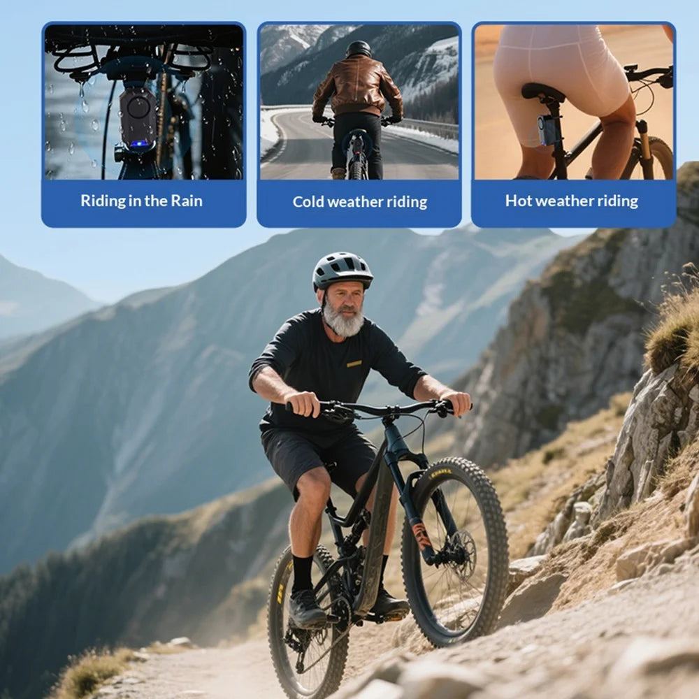 Q100 Remote Control Bike Alarm 135dB Anti-Theft Security System with RGB Breathing Light for Cycling - With Remote Control - 3