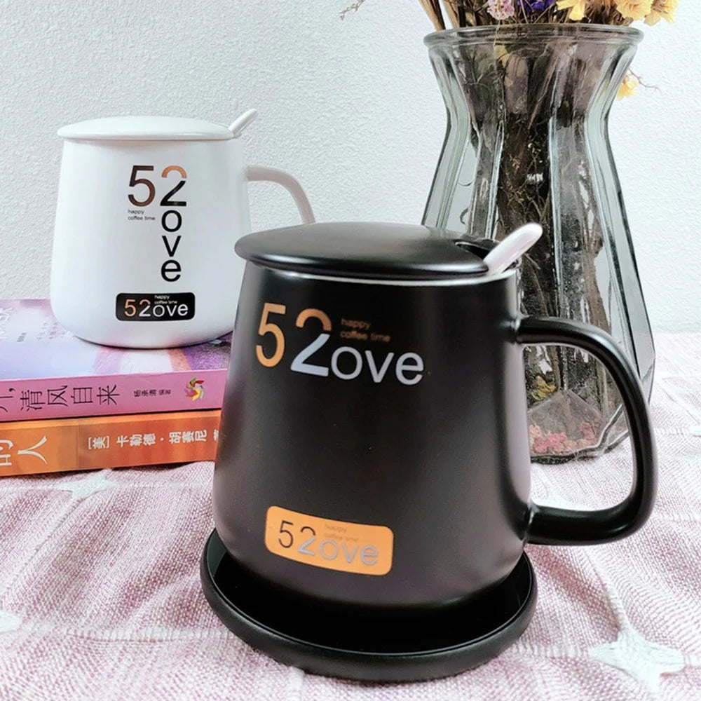 RY-008 USB Mug Warmer Cup Warmer Gravity Sensor 3-Level Temperature Control Coaster for Coffee Tea - Silver - 3