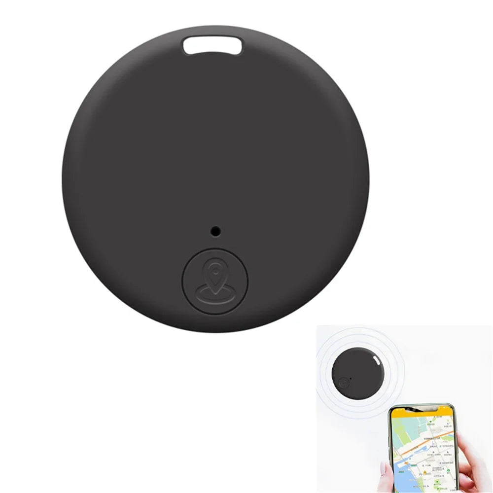 Y-02 Anti-lost Alarm Smart Tag Round Wireless Bluetooth-compatible 5.0 Tracker Wallet Key Finder Locator - Black - 1
