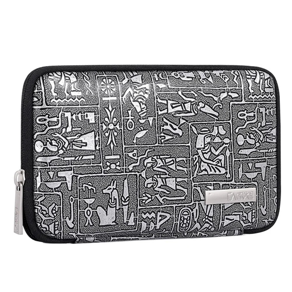 CANVASARTISAN L27-S21 PU Leather Egpyt Style Case Digital Accessories Storage Bag Pouch for Phone Charger Mouse - 1