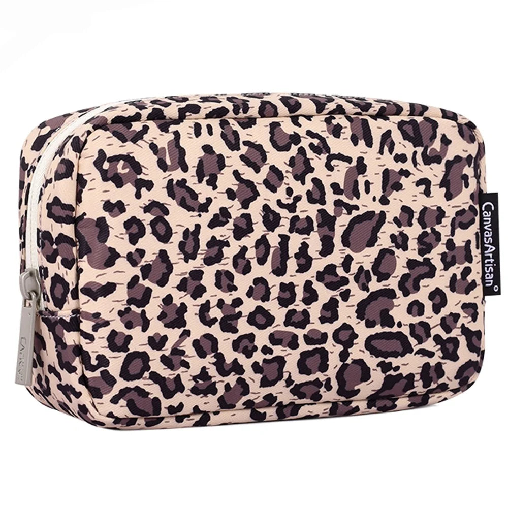 CANVASARTISAN H31-S11 Leopard Pattern Polyester Digital Accessories Zipper Storage Case Phone Mouse Carrying Bag - 2