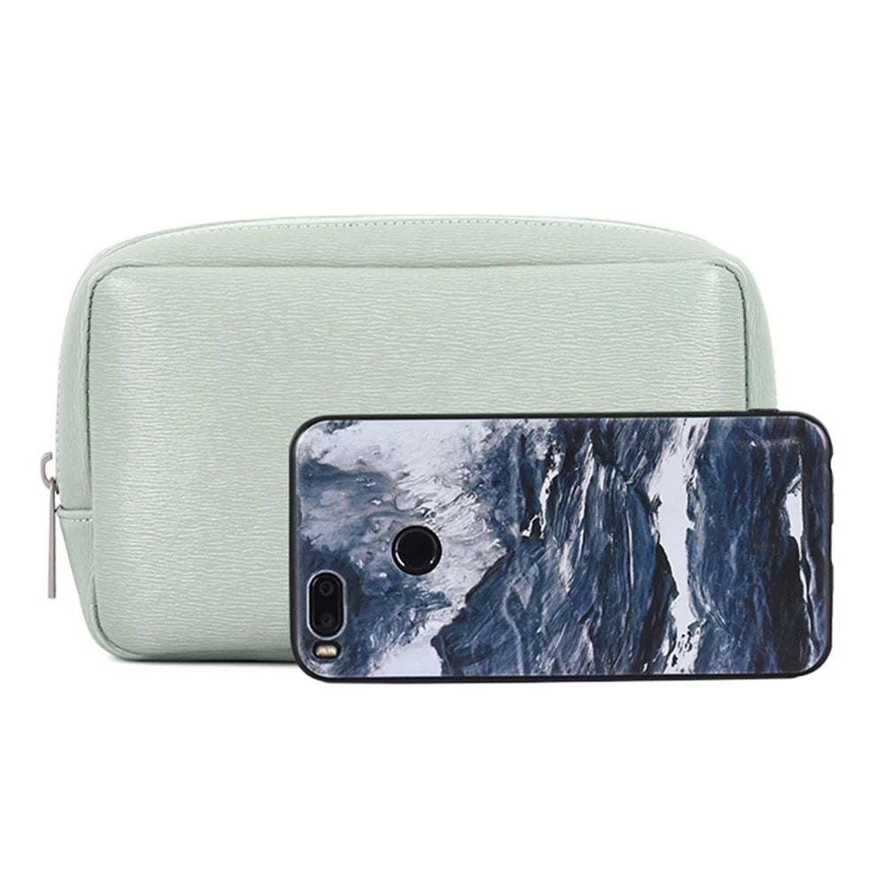 CANVASARTISAN L6-S11 PU Leather Storage Bag Case for Digital Accessories Power Bank Charger Phone Pouch - 6