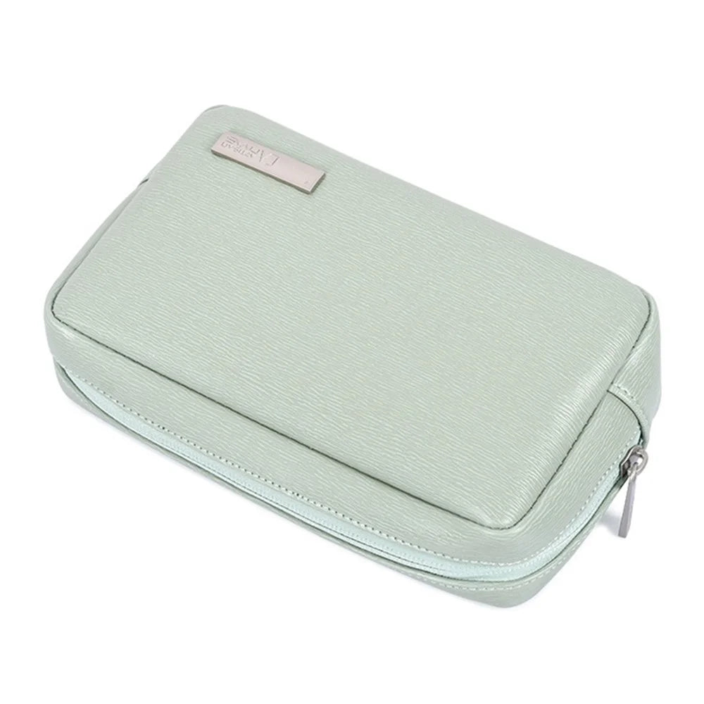 CANVASARTISAN L6-S11 PU Leather Storage Bag Case for Digital Accessories Power Bank Charger Phone Pouch - 7
