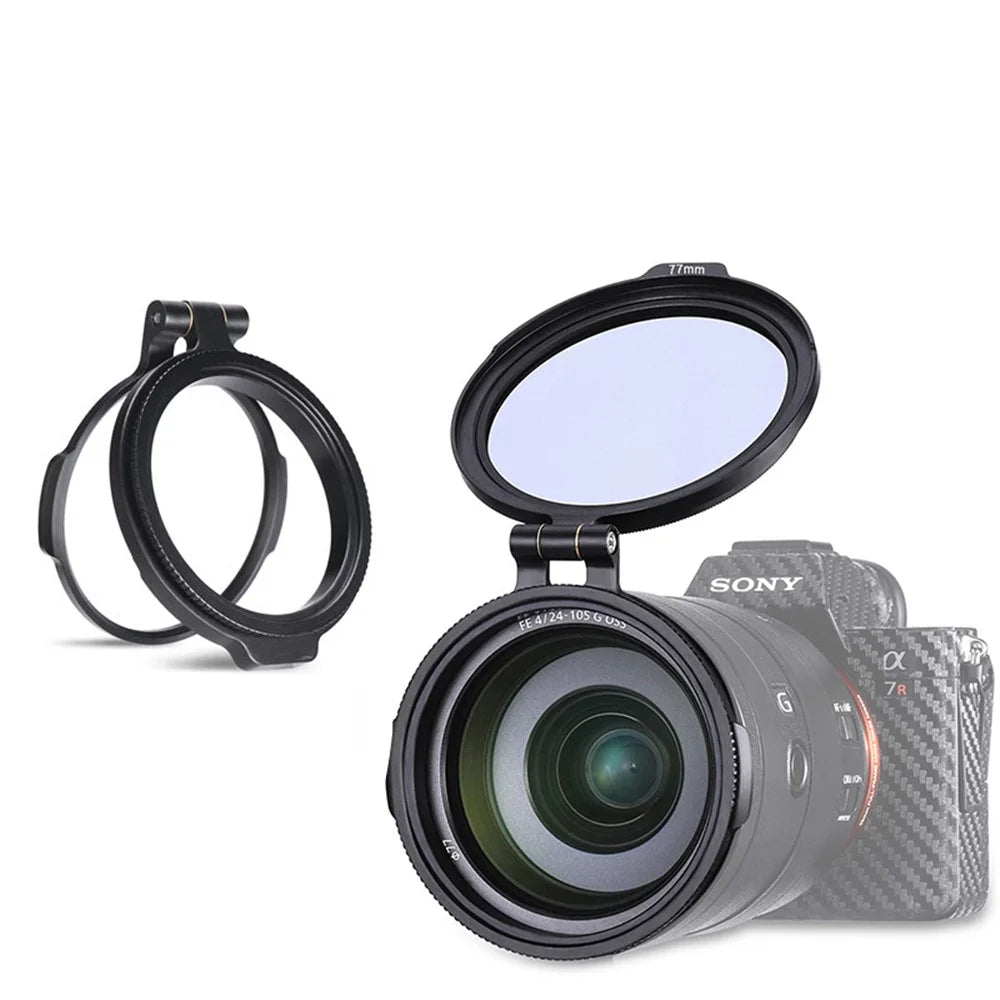 UURIG 49mm ND Filter Ring Quick Release Lens Mount Adapter Flip Bracket DSLR Camera Accessory - 1