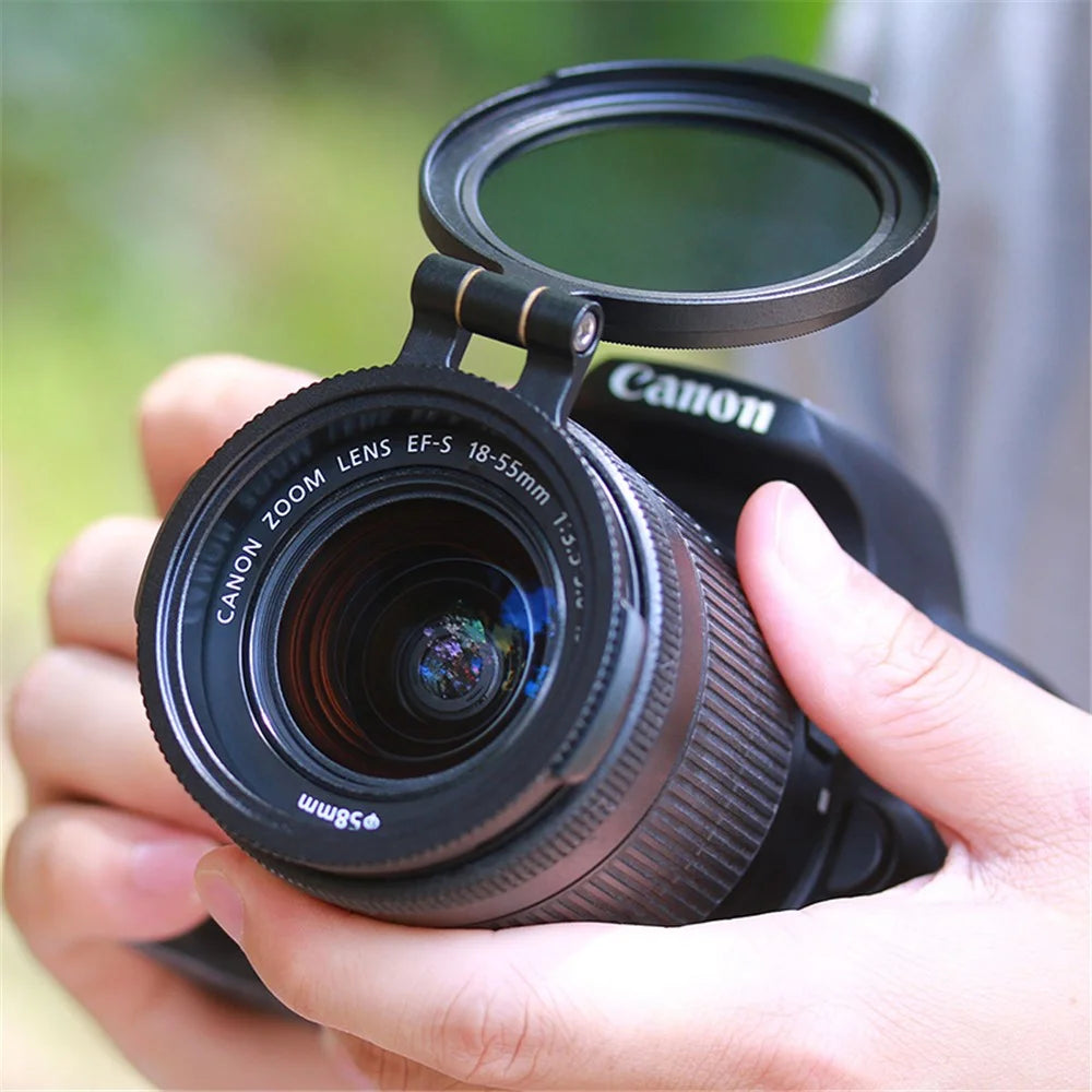 UURIG 67mm ND Filter Quick Release Lens Mount Ring Adapter Flip Cover Bracket for DSLR Camera - 6