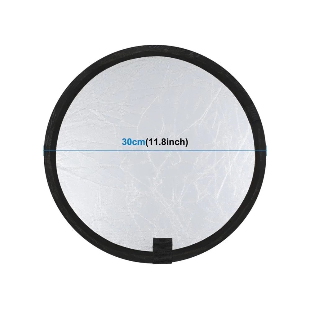 PULUZ PU5103 2 in 1 Gold and Silver Reflector Board Collapsible 30cm Reflector Photography Tool - 3