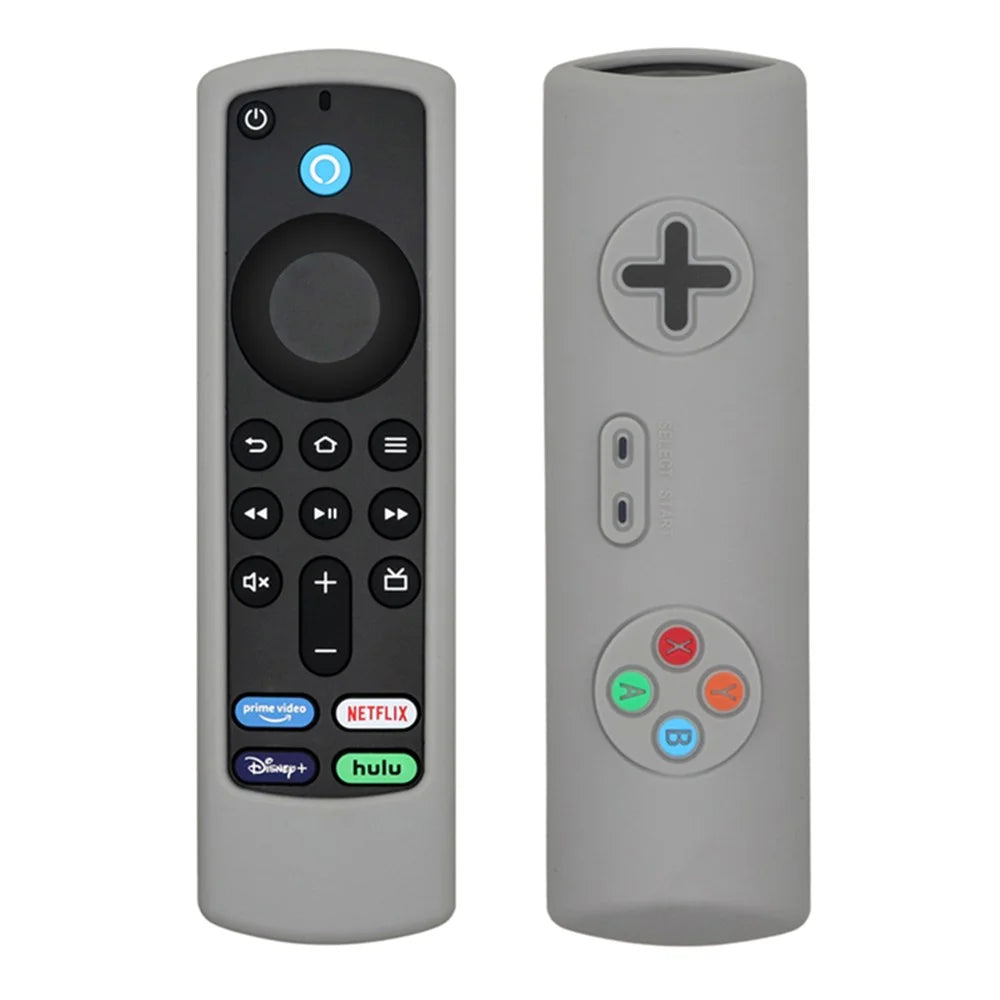 Shockproof Remote Controller Sleeve Anti-drop Silicone Cover for Amazon 2021 Fire TV Stick (3rd Gen) - Grey - 1