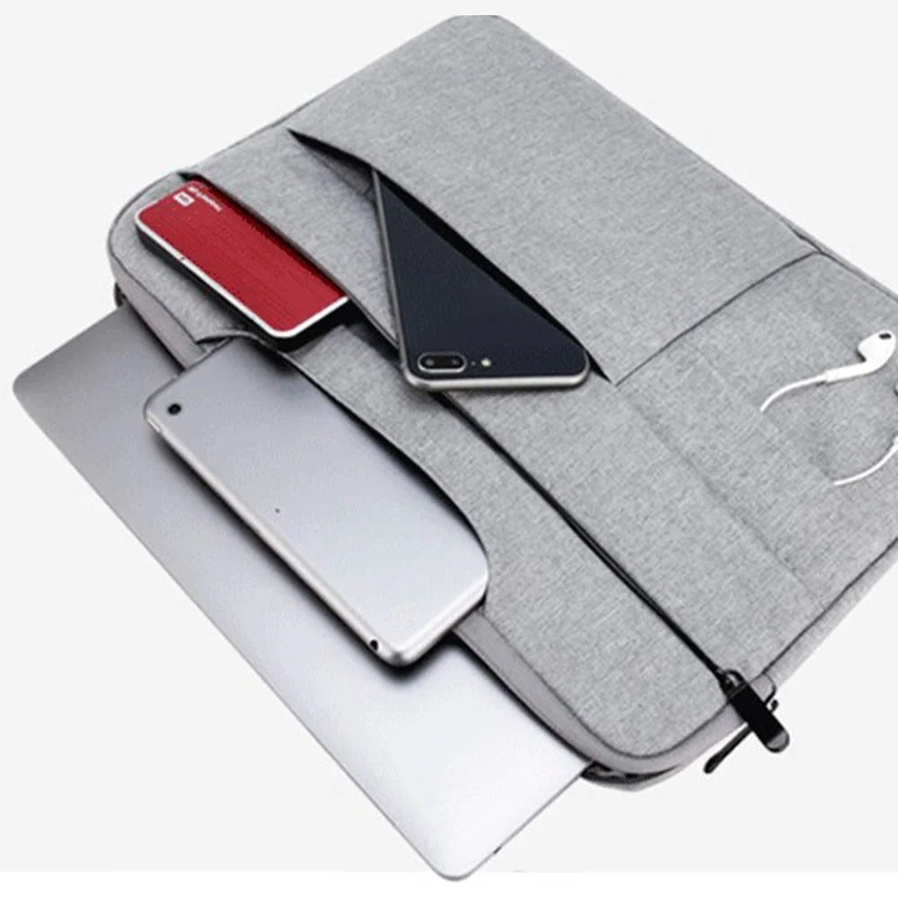 YOLINO QY-C015 14 inch Laptop Protection Case Soft Lining Anti-scratch Notebook Computer Sleeve Bag with Hiding Handle Strap - Grey - 2