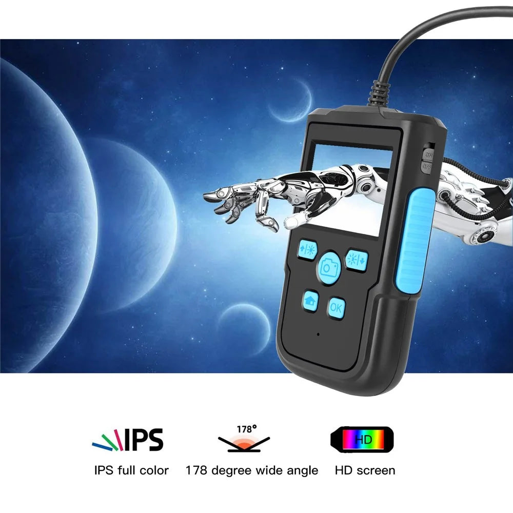 P60B 10m Hard Wire HD 1080P 8mm Lens Waterproof Industrial Endoscope 2.4 inch Screen Pipe Inspection Camera Borescope - 4