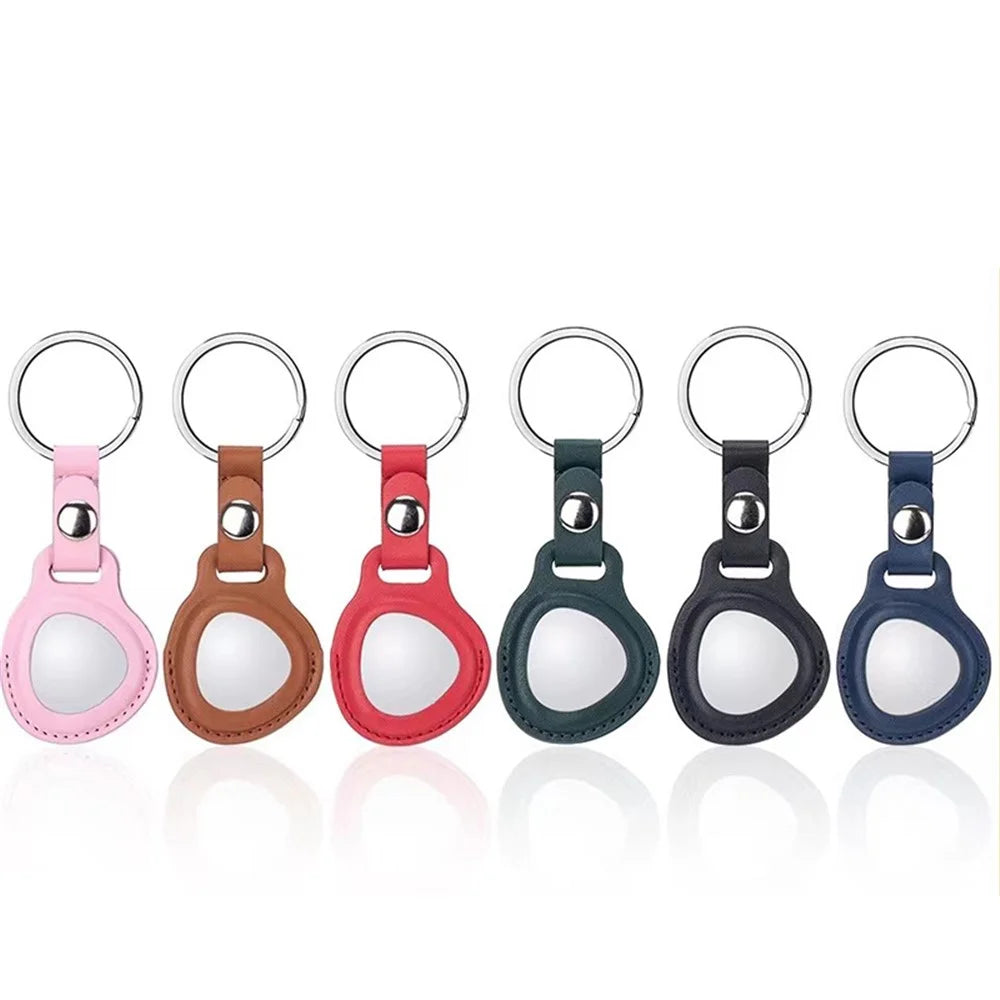 For HUAWEI Tag Bluetooth-compatible Tracker PU Leather Protective Case Anti-lost Cover with Keyring - Brown - 5