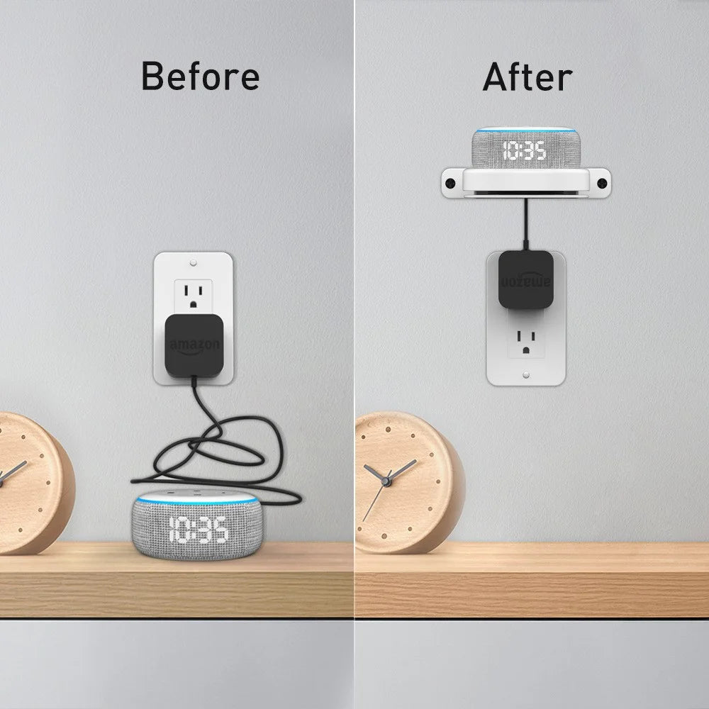 DELIDIGI DD96 Wall Mounted Holder Small Holder Bracket Stand for Echo Dot 3rd 4th Gen Google WiFi Routers - 3