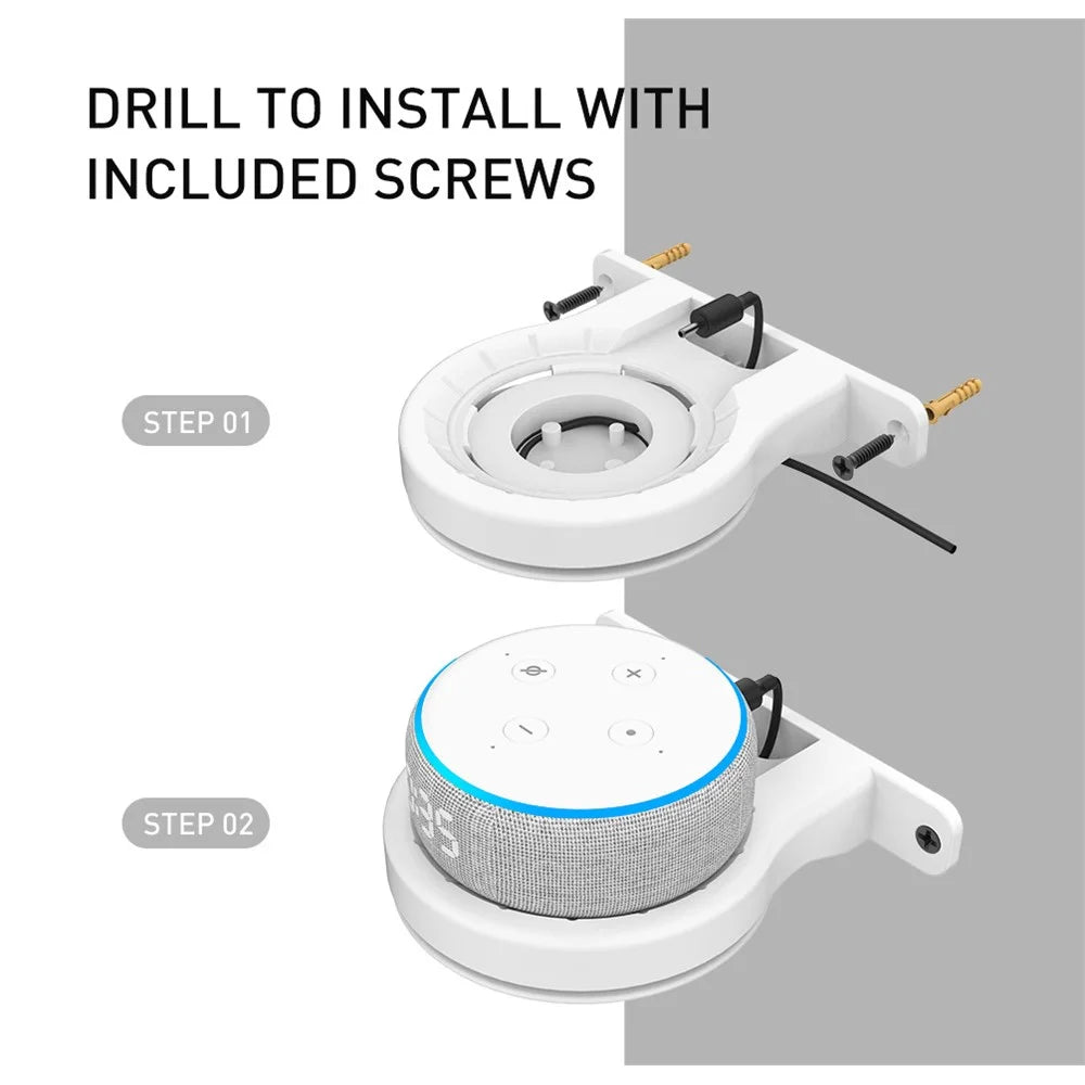 DELIDIGI DD96 Wall Mounted Holder Small Holder Bracket Stand for Echo Dot 3rd 4th Gen Google WiFi Routers - 5