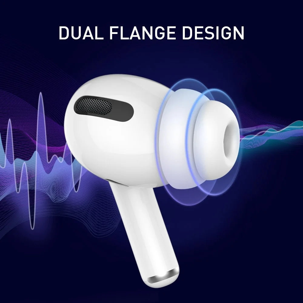 AHASTYLE PT99-2 2 Pairs Silicone Earphone Cap for AirPods Pro / AirPods Pro 2 Soft Comfortable Ear Tips Replacement, Size: L - 2