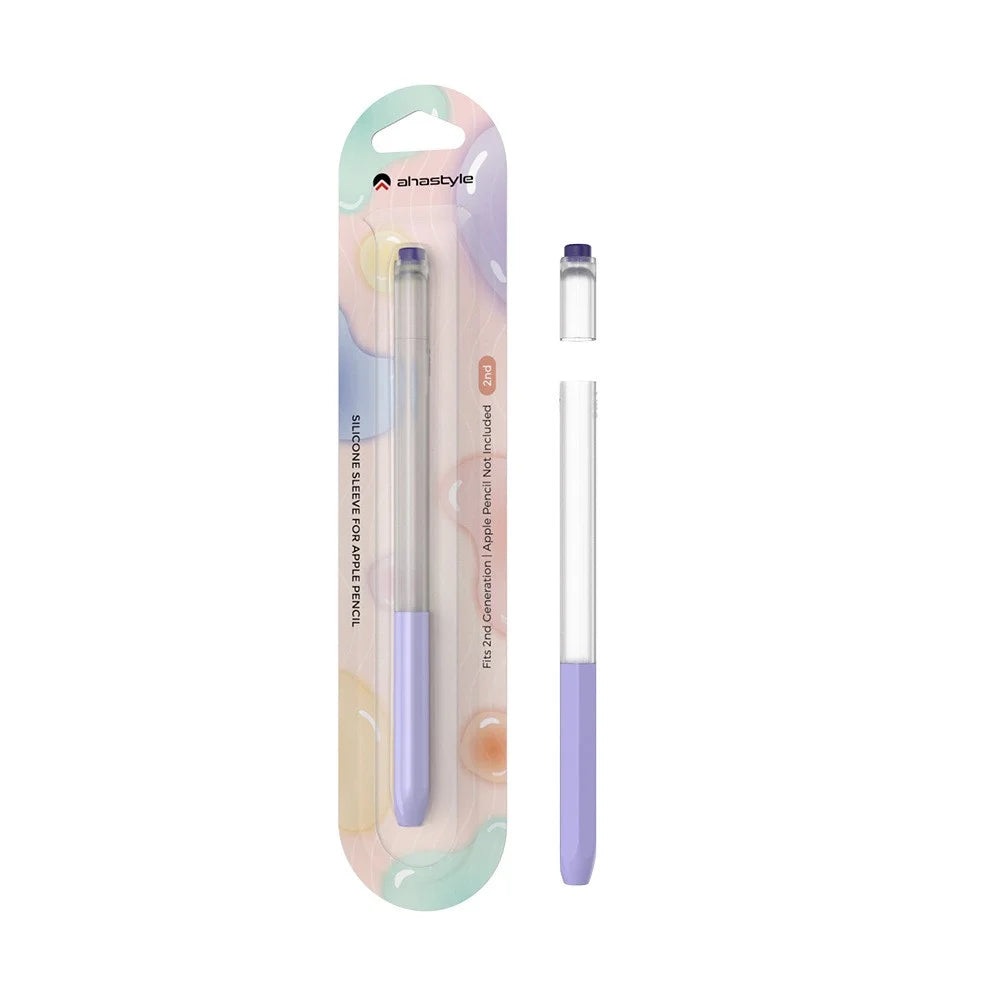 AHASTYLE PT-LC05 For Apple Pencil (2nd Generation) Jelly Style Translucent Stylus Pen Cover Silicone Anti-drop Anti-skid Protective Sleeve - Pink - 7