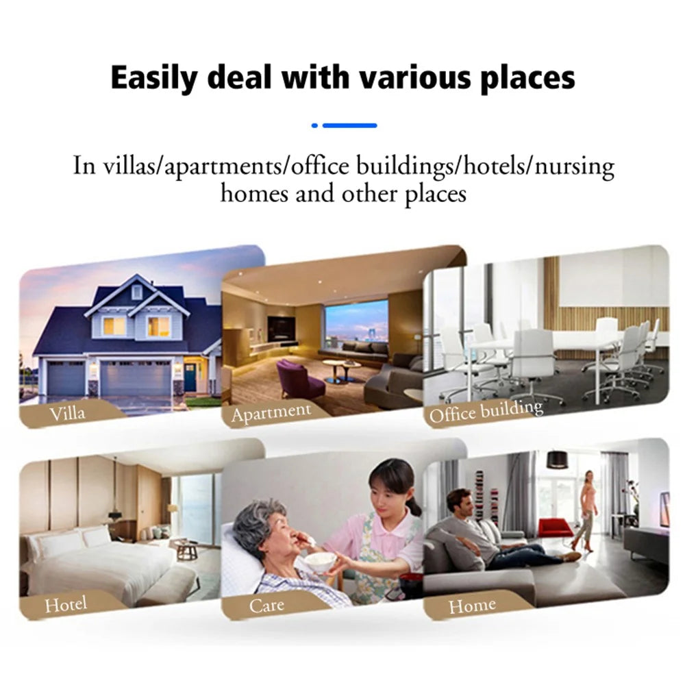 CACAZI FA12 60 Songs 5 Levels Adjustable Wireless Doorbell Calling Bell (Type 86 Big Button), 2 Transmitters+1 Receiver - White / US Plug - 3