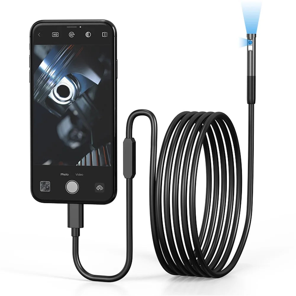 W300 3m Wire 8mm Dual Lens 1080P Endoscope Camera IP67 Waterproof Inspection Camera for iOS Android - 1