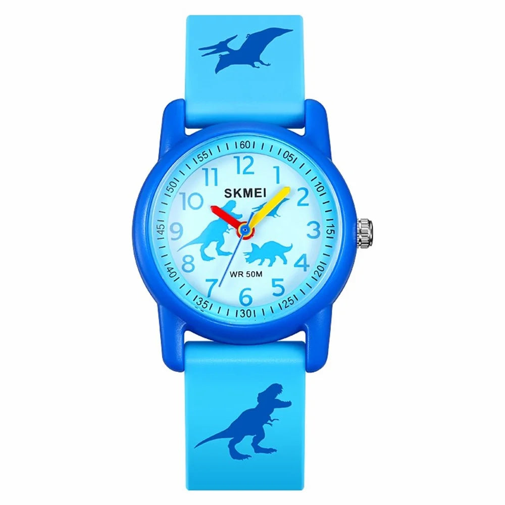 SKMEI 2157 Fashion Sports Waterproof Children Watch Cartoon Student Quartz Watch - Dinosaur - 1