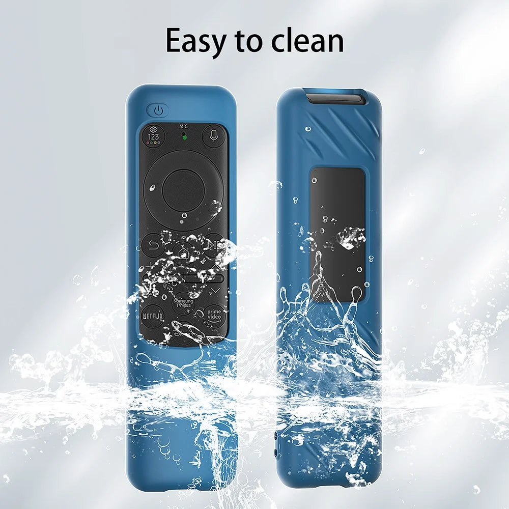 For Samsung BN59-01432A Remote Control Drop-proof Case Soft Silicone Protective Cover - Blue - 2