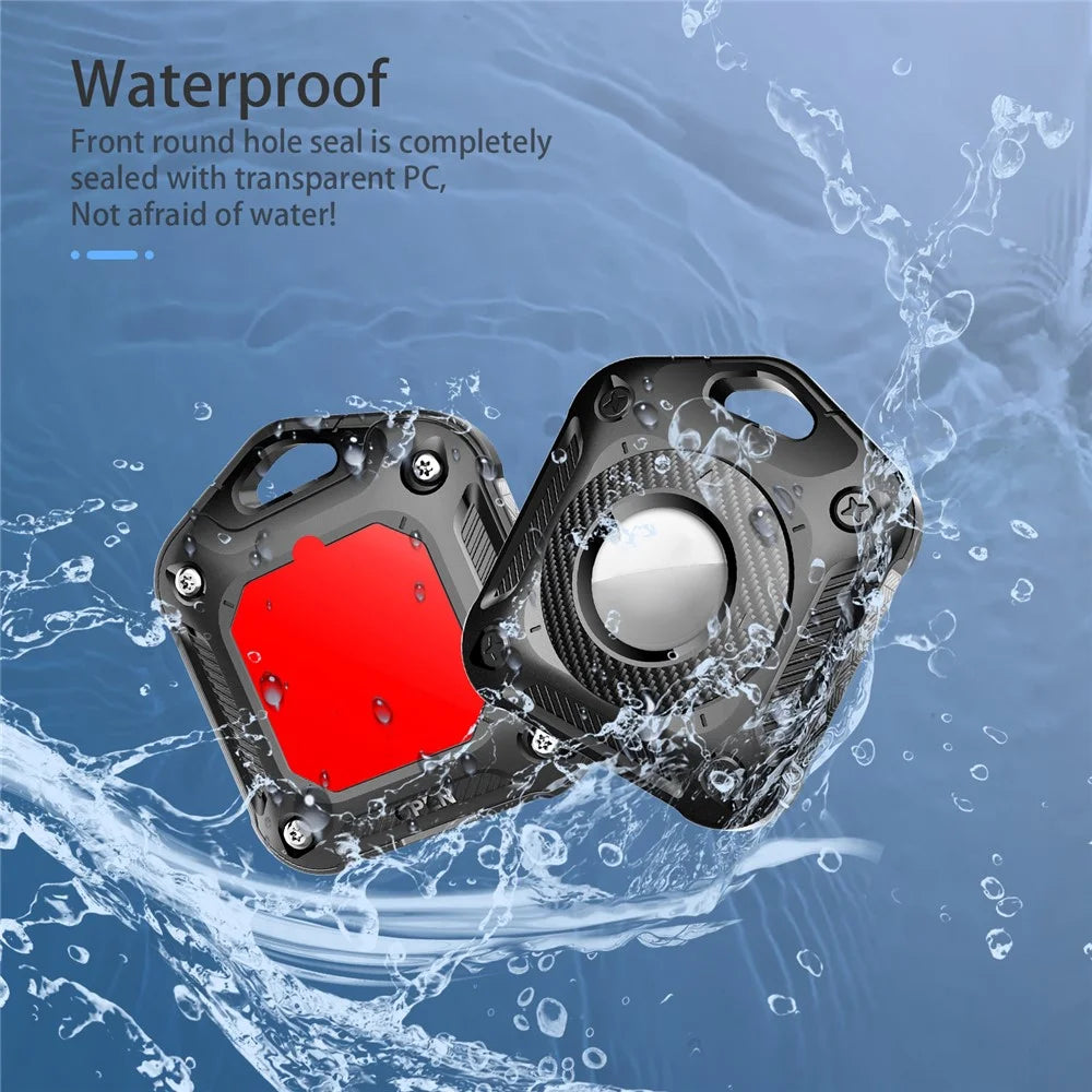Protective Case for AirTag Bluetooth-compatible Tracker IP67 Waterproof TPU + PC Locator Cover - 4