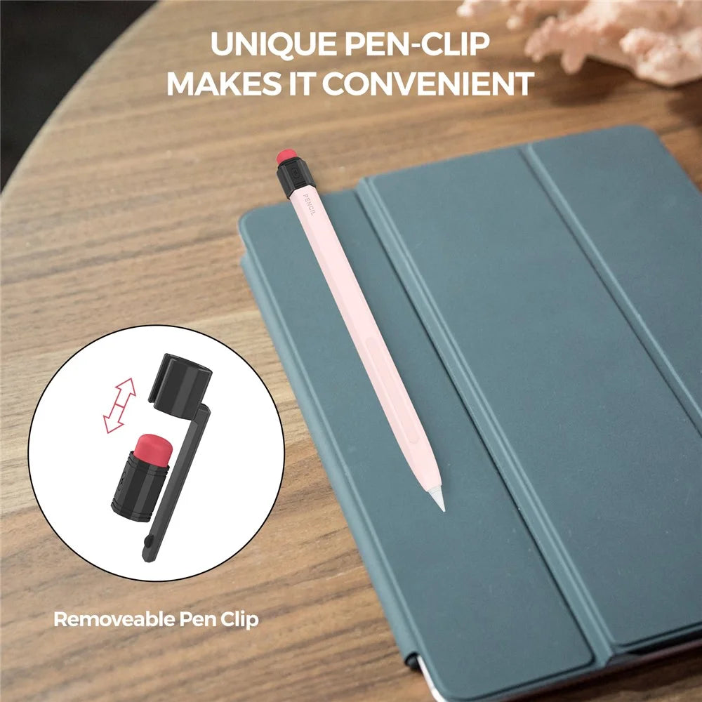 AHASTYLE PT80-2-K For Apple Pencil 2nd Generation Soft Silicone Cover Stylus Pen Anti-drop Sleeve - Pink - 5