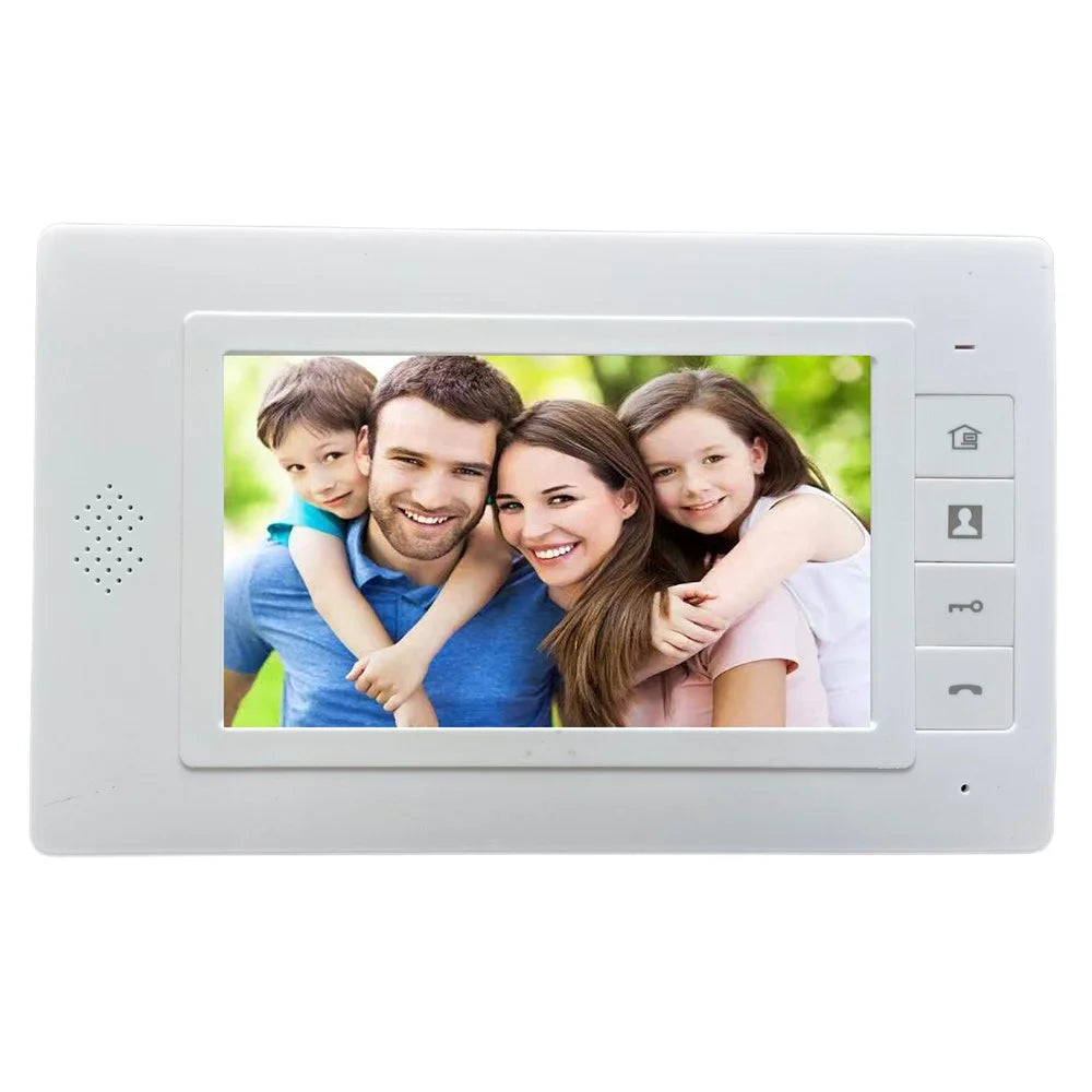 N1-2 Video Intercom Doorbell System 7 Inches LCD Monitor Video Door Phone Kits with 2 Indoor Monitors for Villa Home - UK Plug - 2