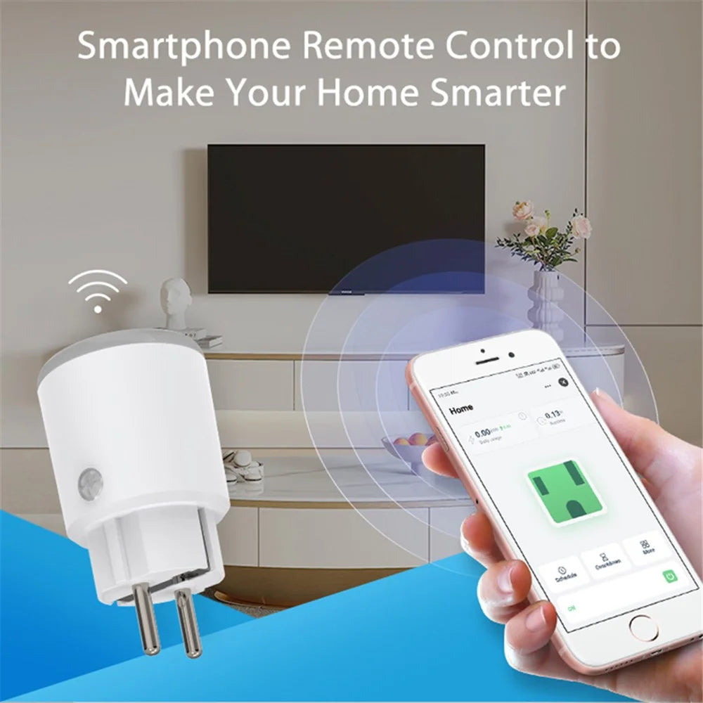 NEO NAS-WR15WM Tuya Matter WiFi Smart Plug 16A Voice Control Smart Power Plug Socket with Power Meter, FR Plug - 3