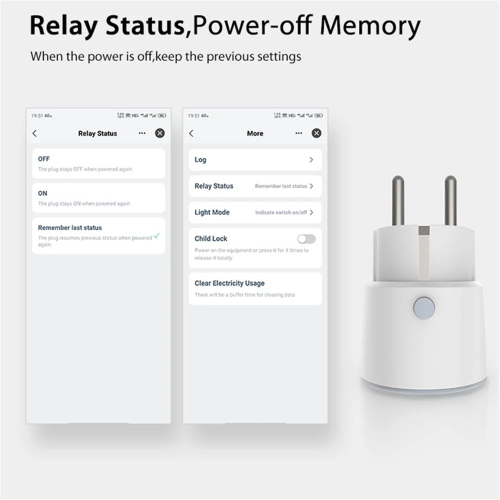 NEO NAS-WR01WM Matter WiFi Plug Remote Control 16A Socket with Power Consumption Display - EU Plug - 7