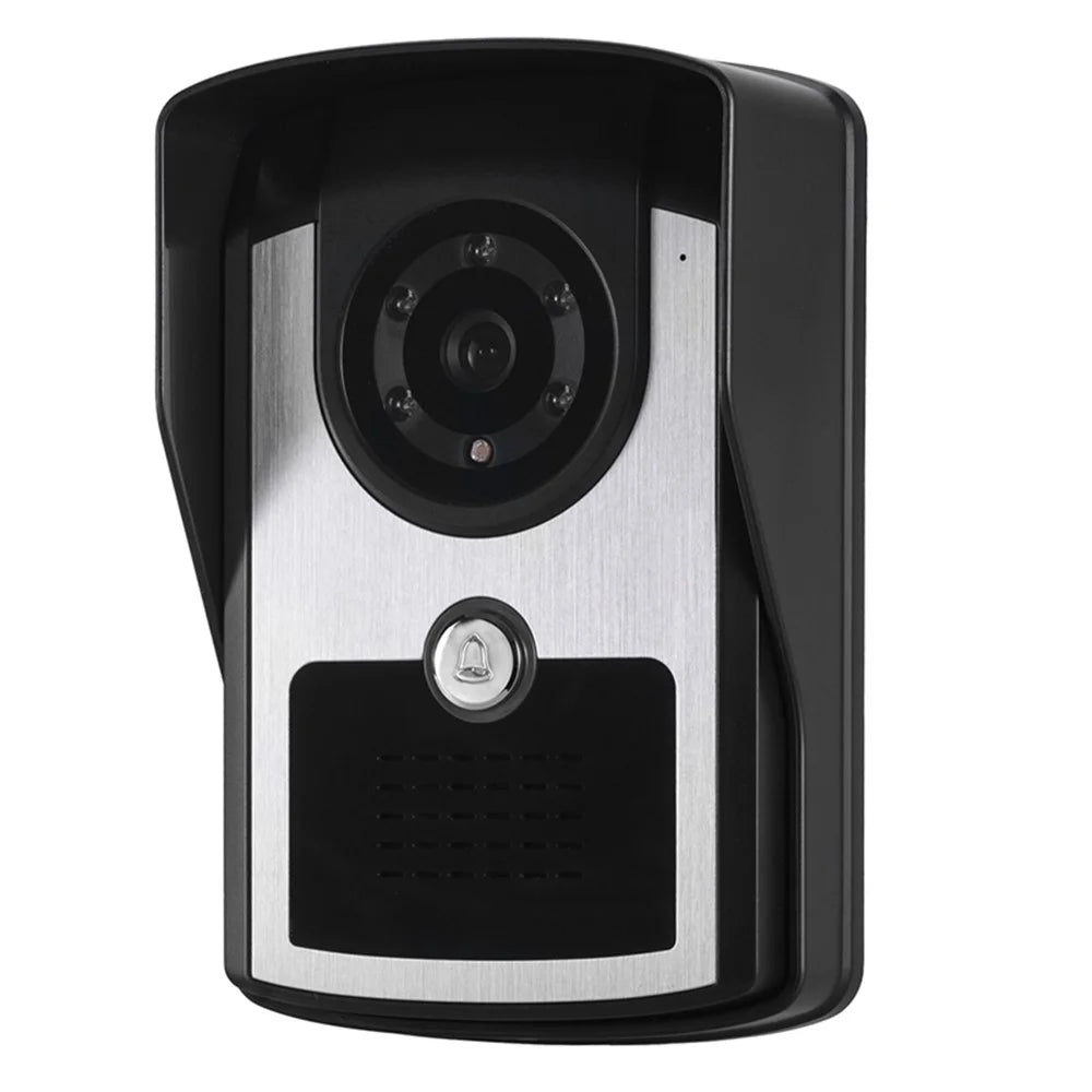 801FC11 7-inch Monitor + Rainproof HD Camera Smart Intercom Visual Doorbell, EU Plug - 3