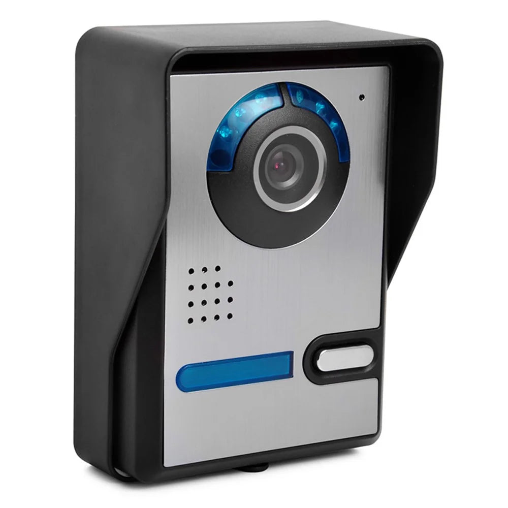801FA12 1 Camera+2 Monitor EU Plug 7-inch Wired Video Doorbell Intercom Kit - 3