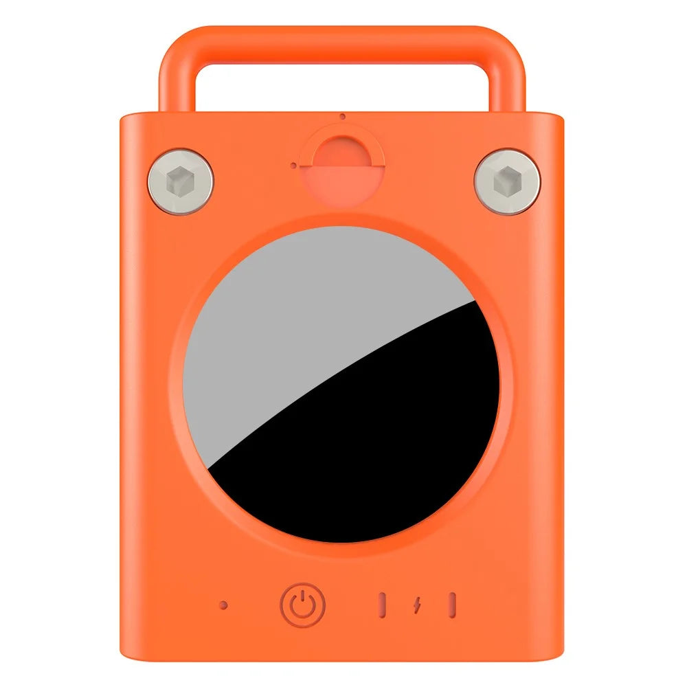 For AirTag PC Keychain Holder Case Screw Full Cover GPS Tracker for Childdren, Elderly, Pet - Orange - 2