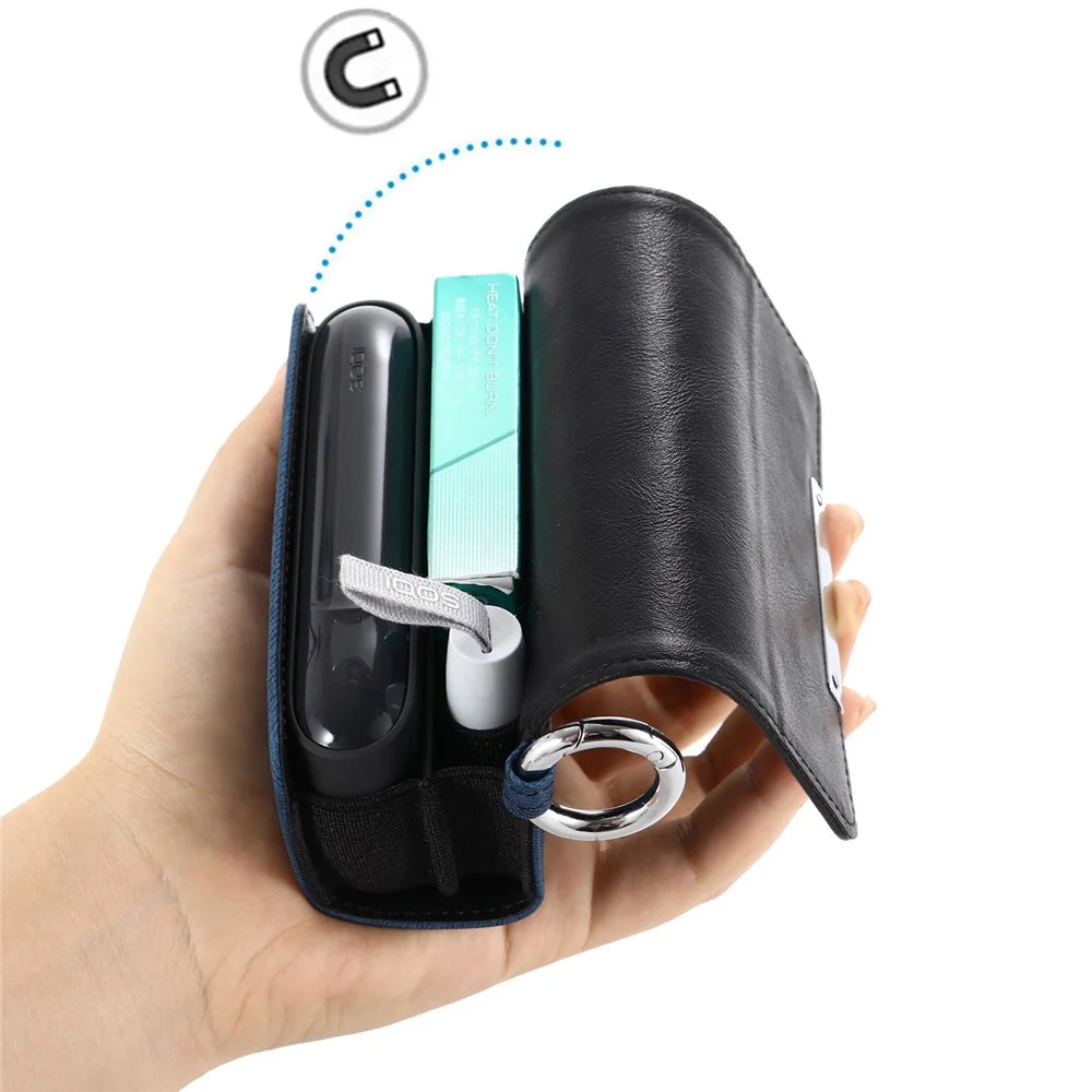 Storage Case for IQOS 3 / Iluma Prime , Flip Holder Electronic Cigarette Storage Pouch - Sapphire+Denim Dark Blue - 2