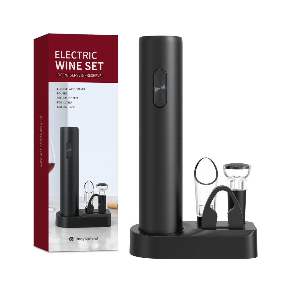 KLT VBGS-KB1-60201 5-in-1 Electric Wine Opener Set (Style A, Batteries Not Included) - 1