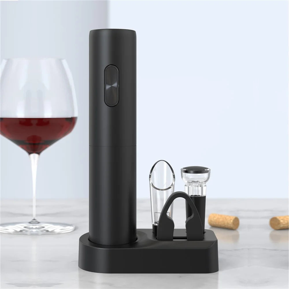 KLT VBGS-KB1-60201 5-in-1 Electric Wine Opener Set (Style A, Batteries Not Included) - 3