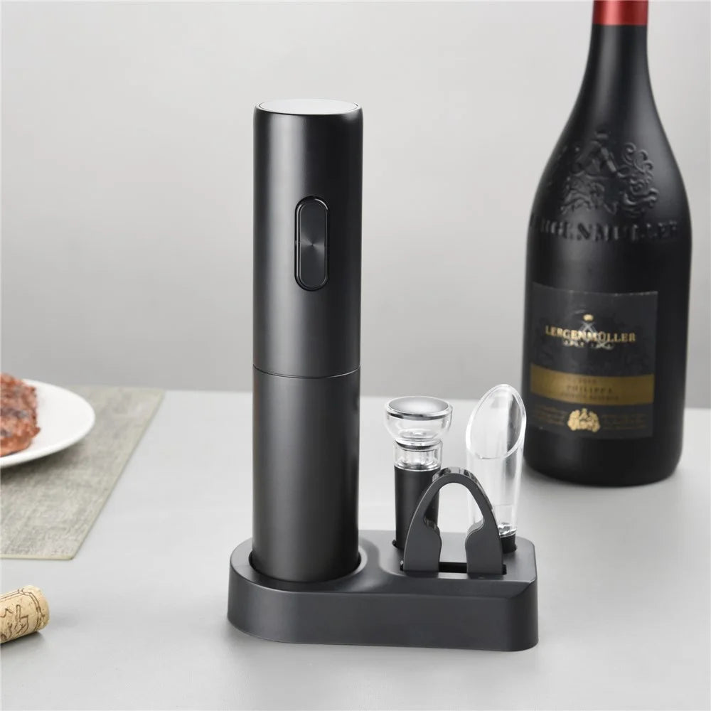 KLT VBGS-KB1-60201 5-in-1 Electric Wine Opener Set (Style A, Batteries Not Included) - 4