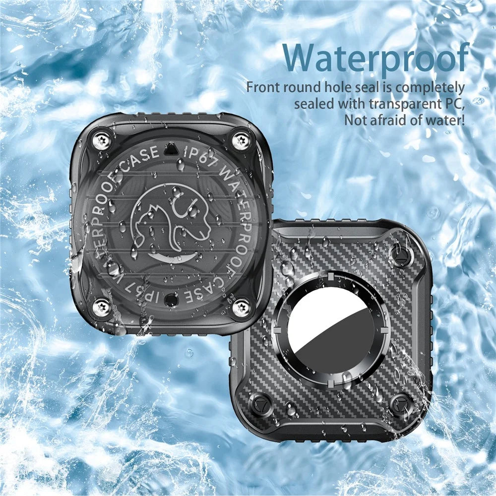 For Apple AirTag TPU Case Waterproof Protective Shell Pet Collar Anti-lost Locator - Black - 4