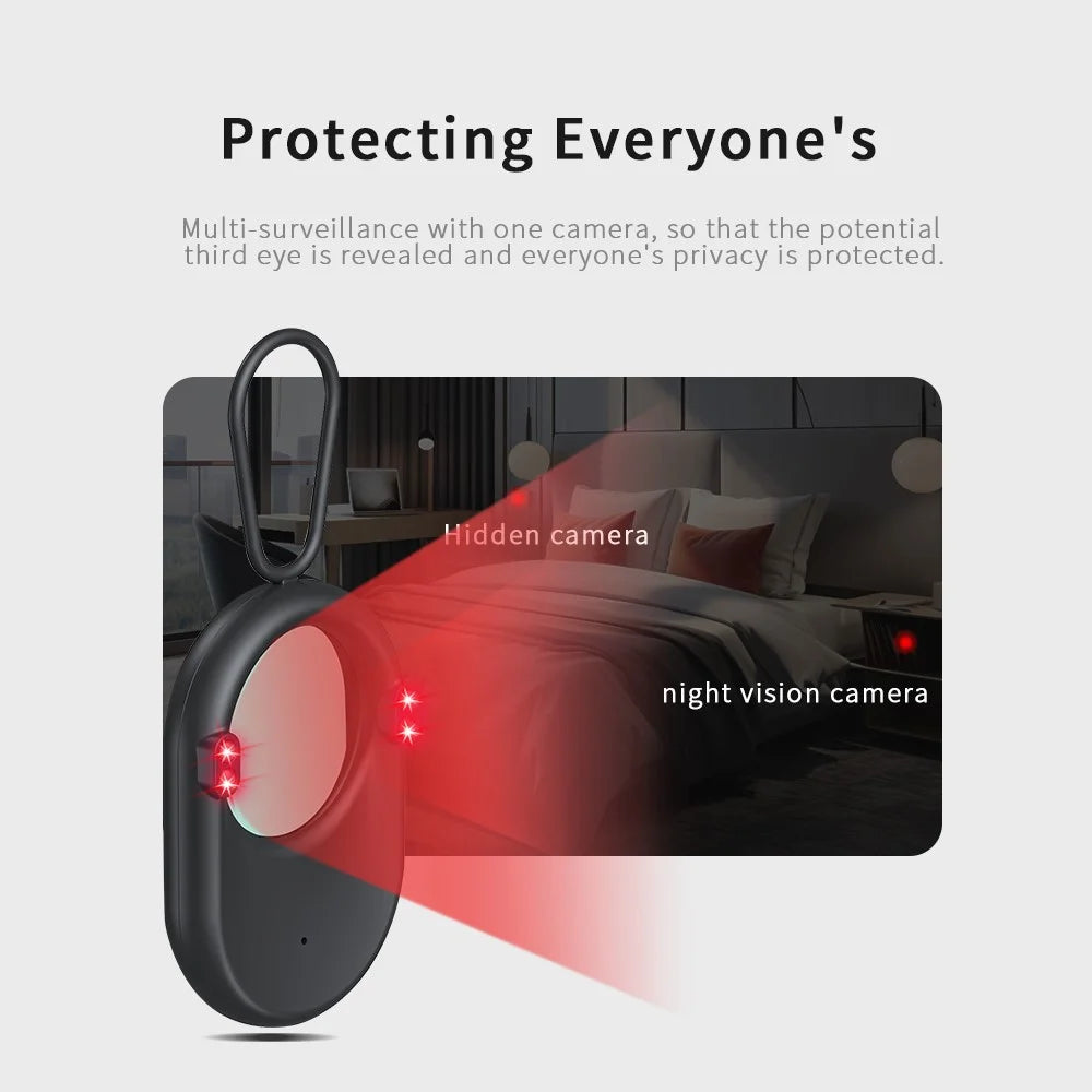 T02 Privacy Protection Intelligent Infrared Invisible Camera Scanning Detector - Black - 5
