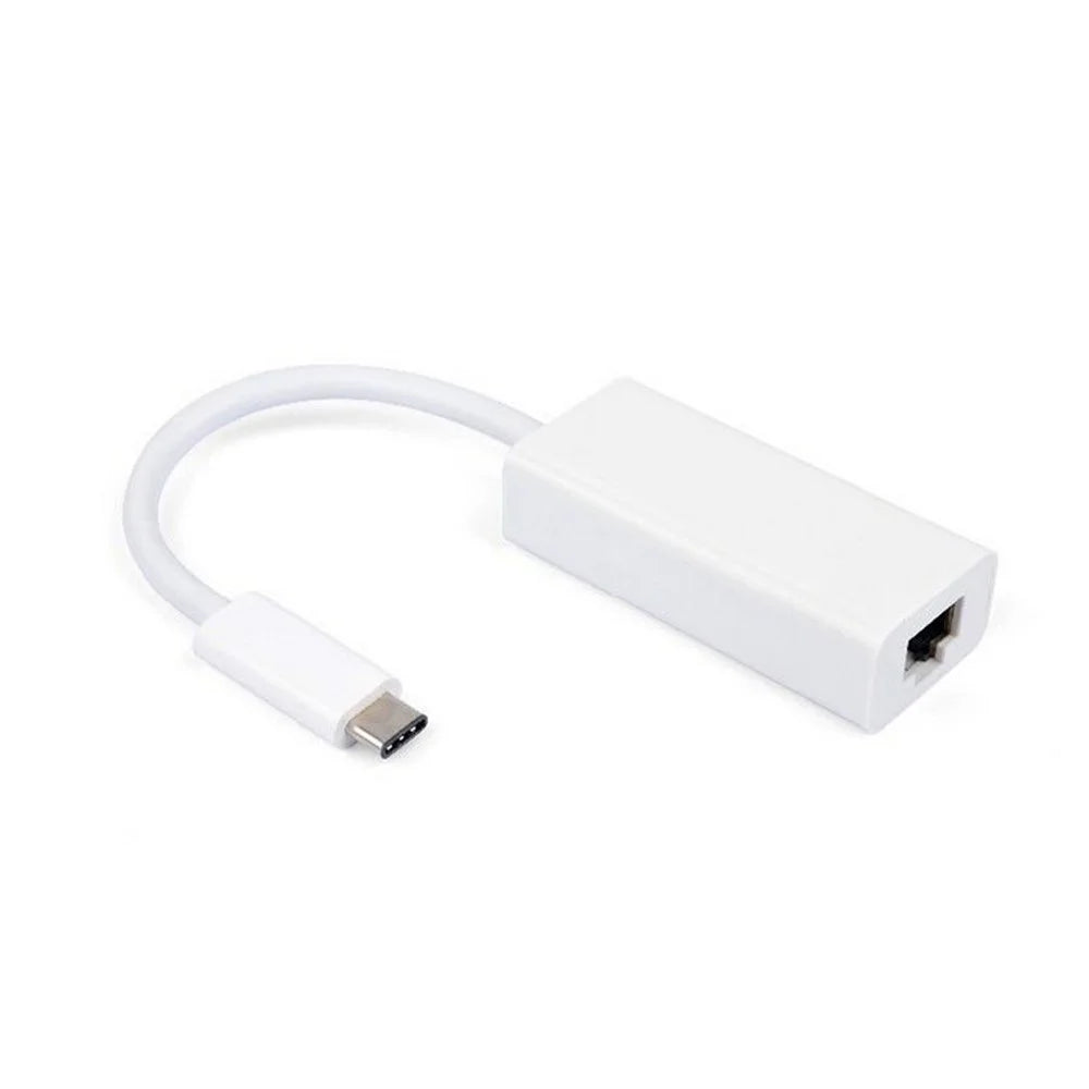 USB-C Type C USB 3.1 Male to 1000M Gigabit Ethernet Network LAN Adapter for Apple Macbook & Laptop PC - 1
