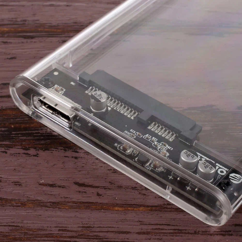 ORICO 2139U3-CR USB3.0 External Hard Disk Box Storage Case for 9.5mm 2.5 inch SATA HDD / SSD - Transparent - 2